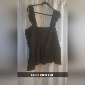 Elegant Black Women's Crop Top
